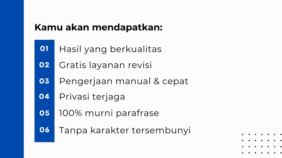 Parafrase - Jasa Menurunkan Skor Quillbot atau GPTZero pada Skripsi, Tesis, Disertasi, dan Jurnal - 3