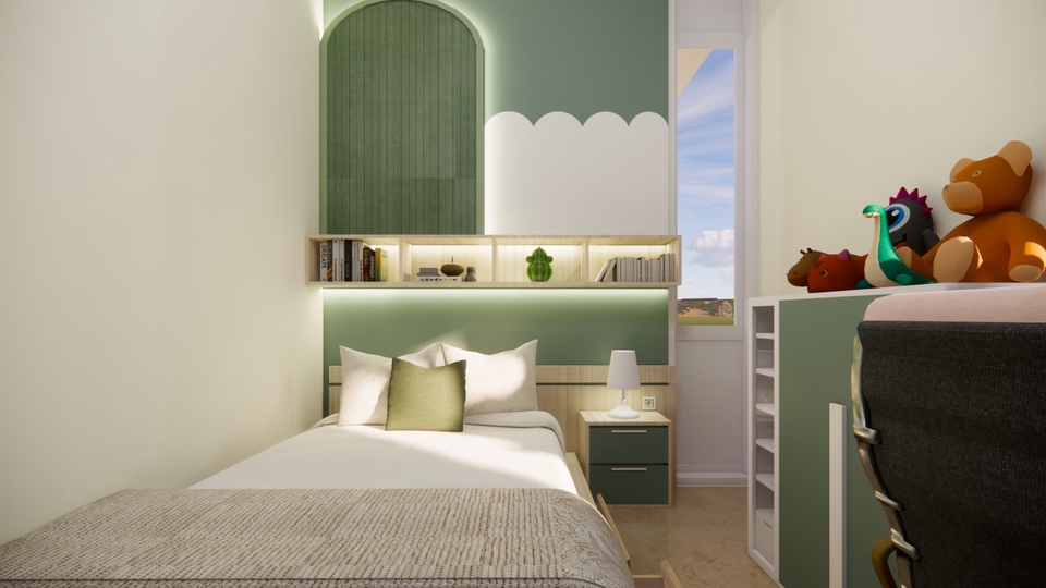 Desain Interior Kamar Tidur Minimalis dengan Model 3D