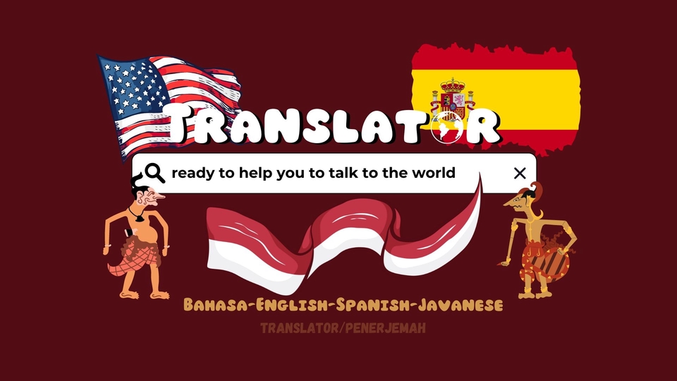Penerjemahan - Penerjemah 4 Bahasa (Bahasa Indonesia - Bahasa Inggris - Bahasa Spanyol - Bahasa Jawa) - 1