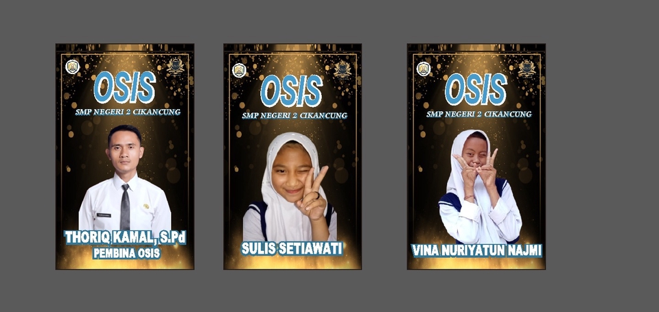 Kartu nama OSIS SMP Negeri 2 Cikancung, desain kartu nama keren, desain kartu nama unik, desain kartu nama online, desain kartu nama sekolah, jasa desain kartu nama.