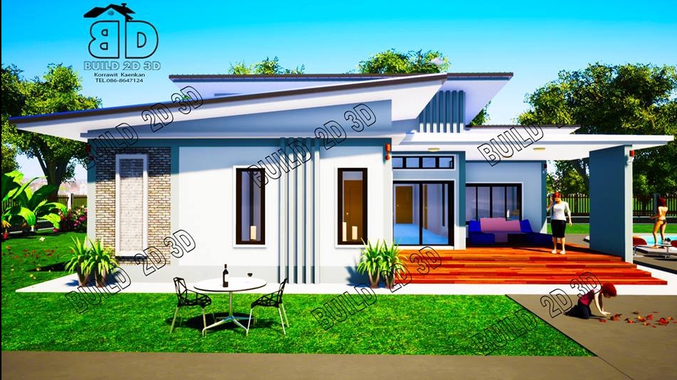 3D Perspective - งานขึ้น Model Sketch Up - 1