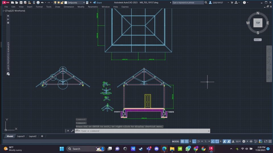 CAD Drawing - Mengambar auto cad (2d) - 2