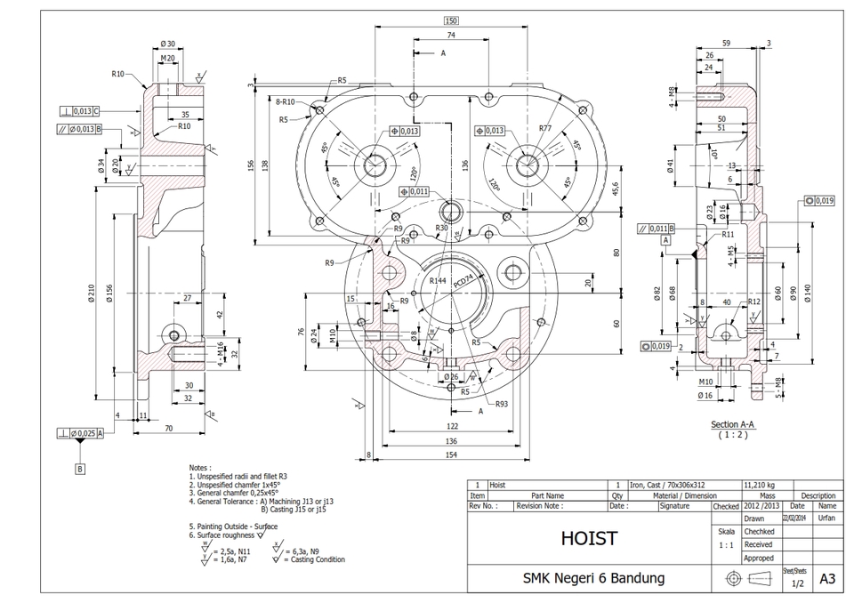 CAD Drawing - Parametric 3D Modeling, Sheet Metal, 2D Detail Drawing - Autodesk Inventor - 18