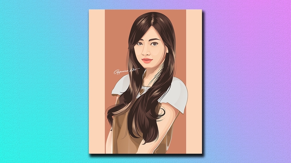 Gambar Potret - VECTOR PORTRAIT (PROSES) 24 JAM - 5