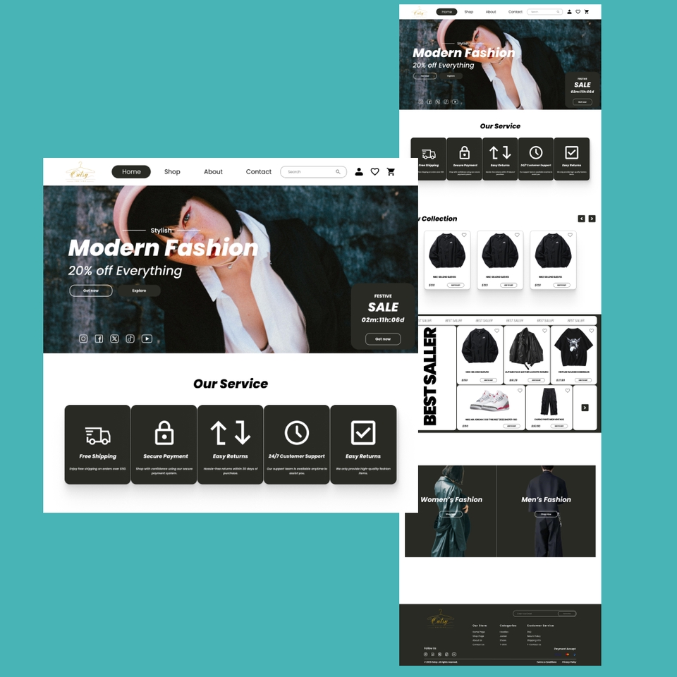 Jasa design UI UX website dengan figma