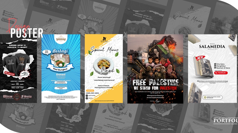 Contoh desain poster kreatif untuk promosikan produk atau jasa Anda. Jasa desain poster online, desain poster unik, desain poster murah, desain poster keren.