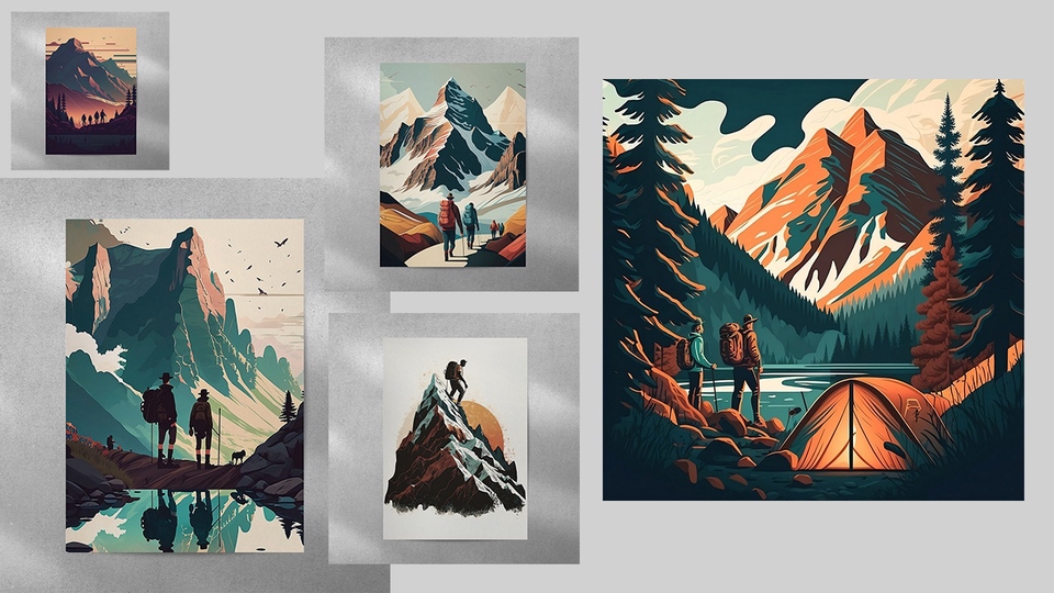 Gambar dan Ilustrasi - Membuat Ilustrasi Gambar Gunung untuk poster dan media lainya - 1