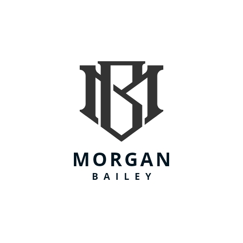 Desain logo modern dengan inisial MB untuk perusahaan Morgan Bailey.
