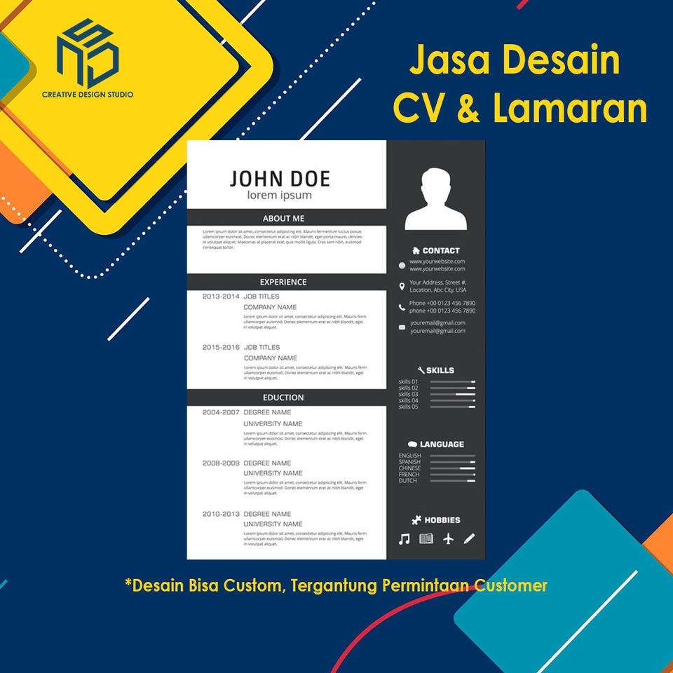 Portfolio & Resume - Desain CV / Resume Modern Professional dan Cepat (1 Hari Jadi) - 4