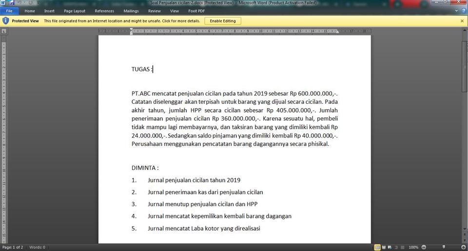 Akuntansi dan Keuangan - Jasa Penyelesaian Tugas Kuliah Akuntansi - 2