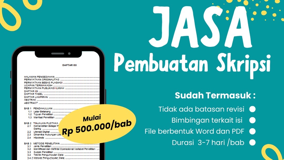 Jasa Lainnya - Jasa Pembuatan Skripsi Soshum dan Makalah - 1