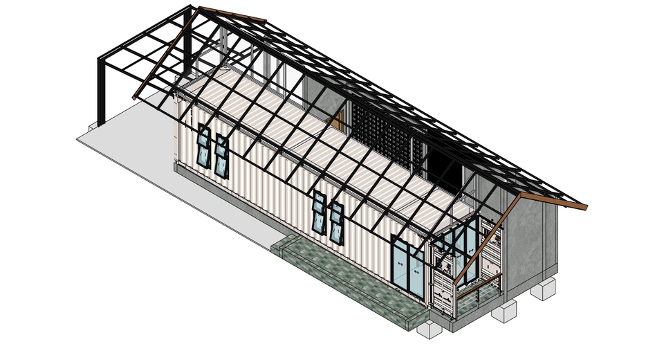 เขียนแบบวิศวกรรมและออกแบบโครงสร้าง - เขียนแบบงาน 3D SketchUp  - 3
