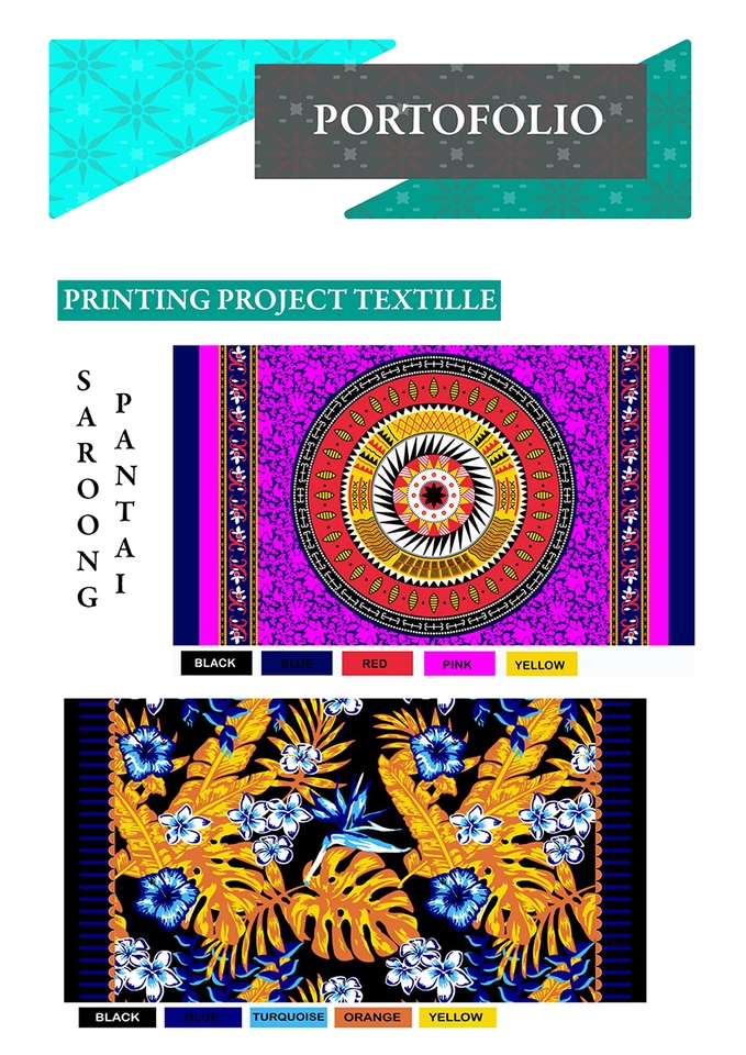 Desain Kaos & Motif - Desain pattern batik, tekstil, dan kain pantai. - 4