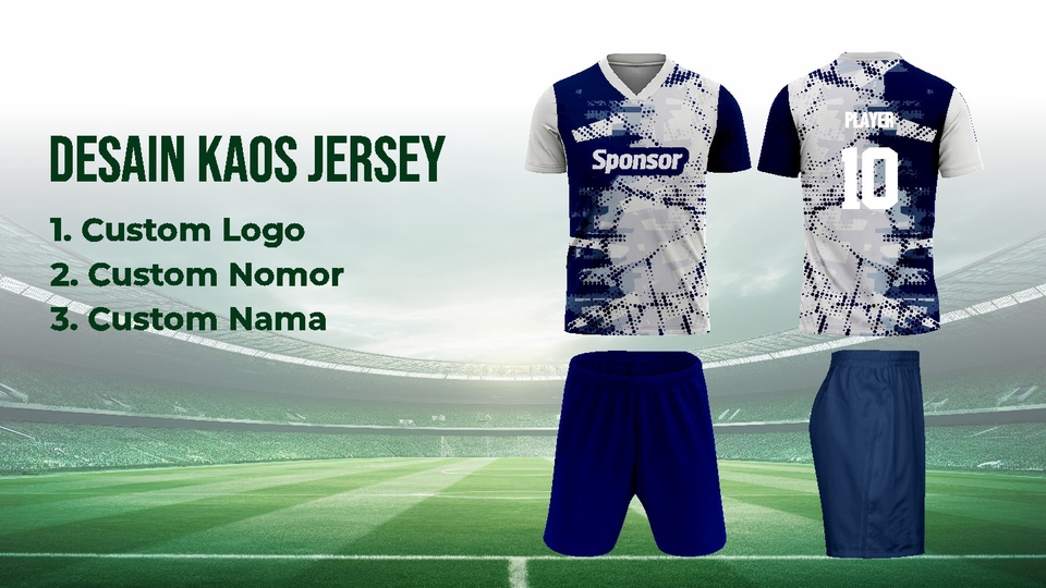 Desain Kaos & Motif - Desain Kaos Jersey Template Siap Edit (CDR) - 6
