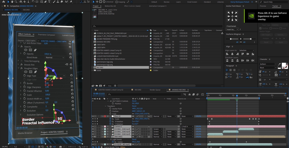 Jasa edit video online untuk video youtube dengan fitur edit video fractal influence.