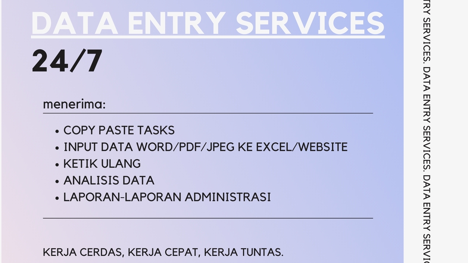 Entri Data - Data Entry Services (apapun sesuai instruksi, cepat, akurat) - 1