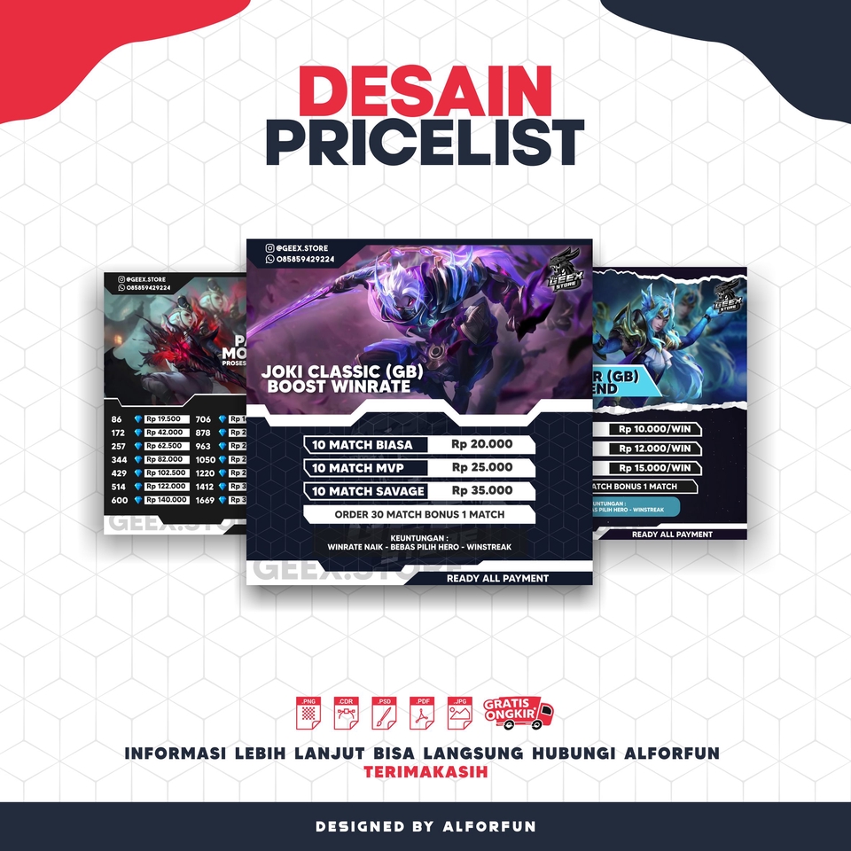 Banner Online - 3 Desain Pricelist: 55 Ribu Professional Catalog Game Desain - 8