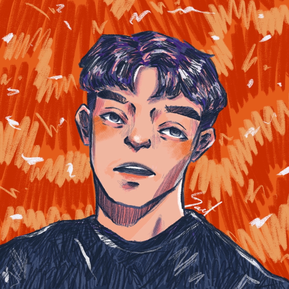 Gambar Potret - gambar potrait dengan pencil brush di procreate - 7