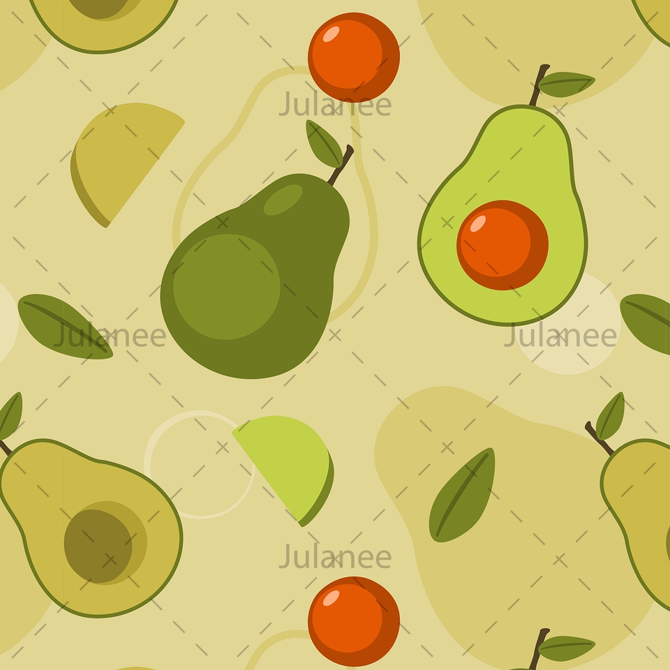 ออกแบบลายผ้า - รับออกแบบลายผ้า Pattern/Repeat สไตล์ Flat - 11
