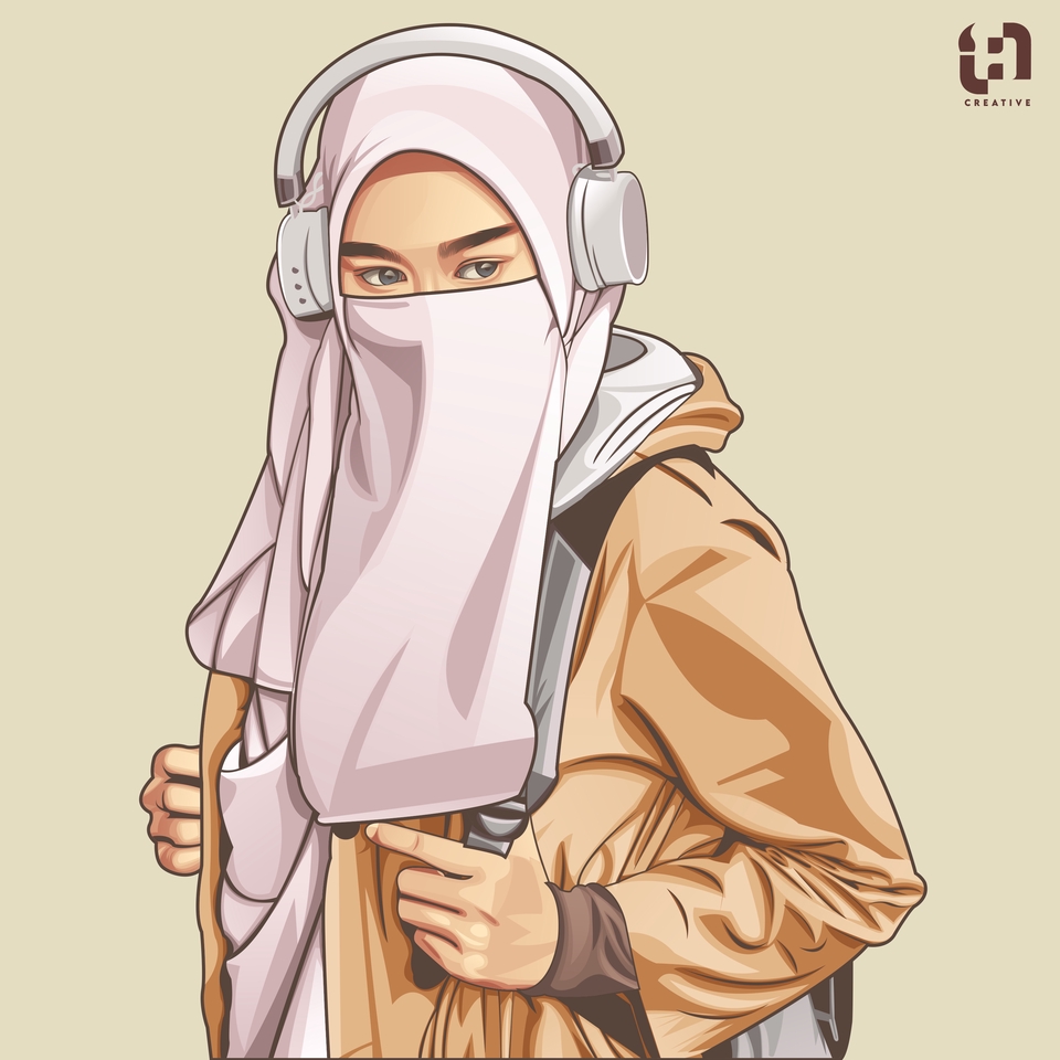 Desain Karakter - vector wajah realistic potrait | selesai dalam 24 jam - 5