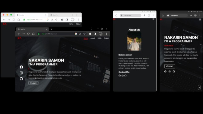 รับทำเว็บไซต์  เว็บไซต์พอร์ตโฟลิโอ นักพัฒนาเว็บ
