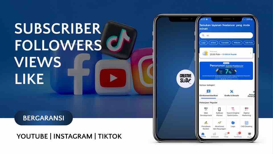 Jasa Like & Tambah Follower Tiktok Aktif & Permanen - Paket Viral All Sosmed