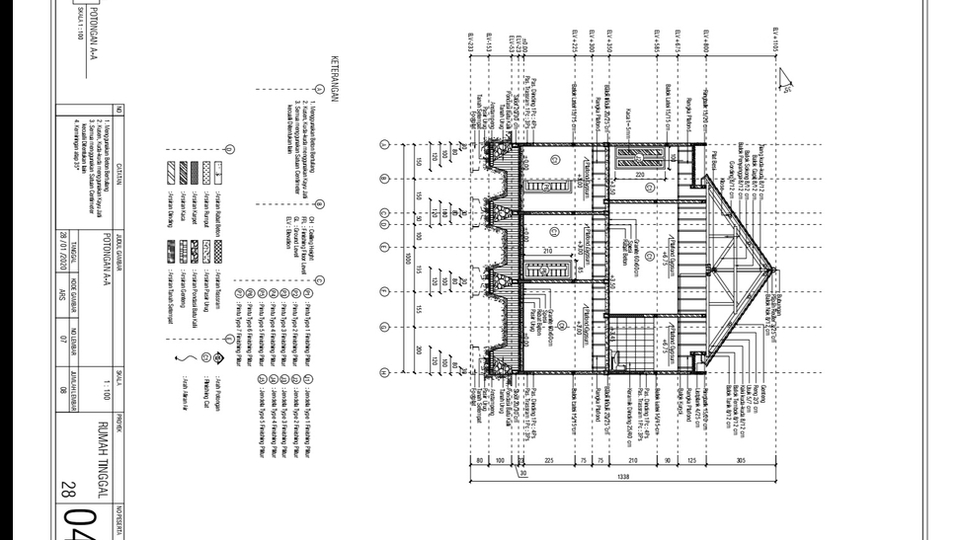 CAD Drawing - Design rumah 2D, 3D, dan RAB - 6