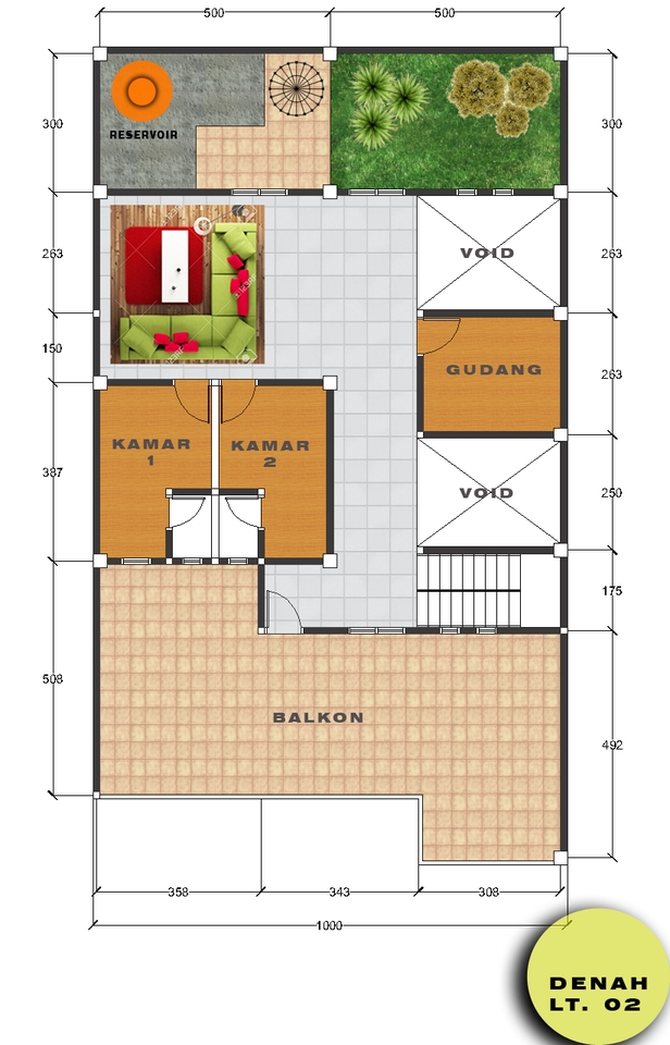 3D & Perspektif - Desain Layout dan Perspektif 3D - 3