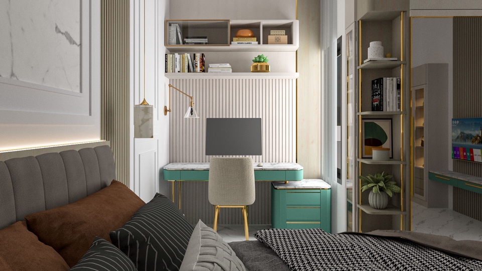 3D & Perspektif - Design 3D Interior Ruangan & Furniture Rumah, Kantor, Kitchen Set - 4