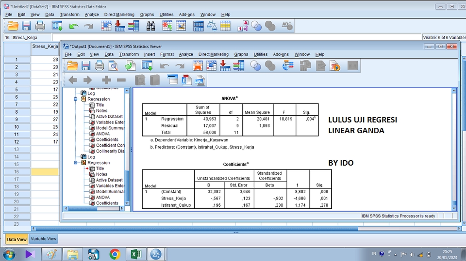 Analisis Data - LULUS UJI REGRESI LINEAR BERGANDA - 6