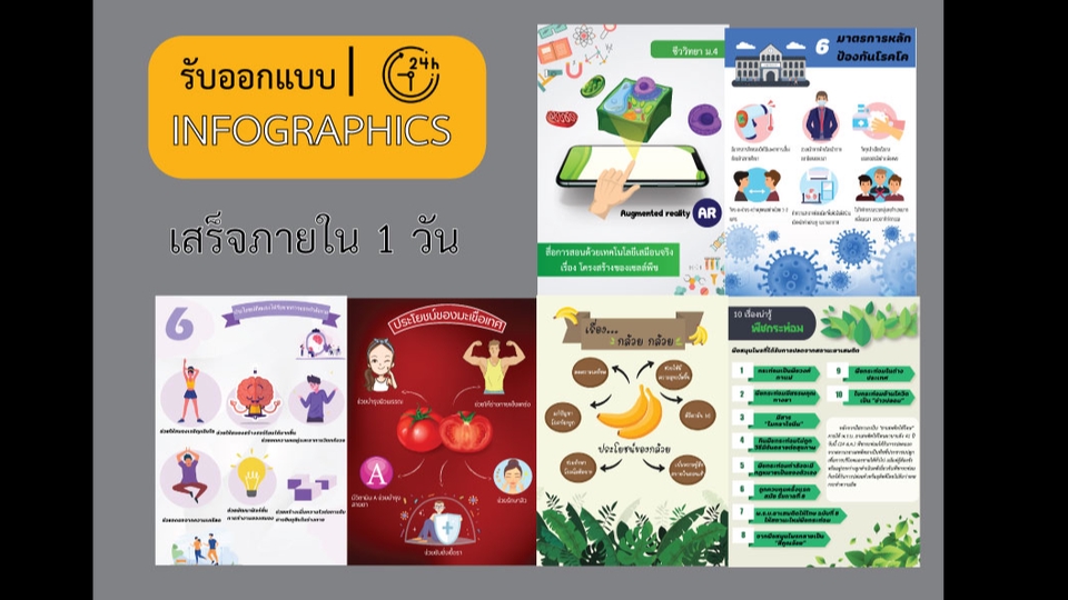 Infographics - รับออกแบบ Infographic แบบง่าย ถายใน1 วัน ราคาถูก - 1