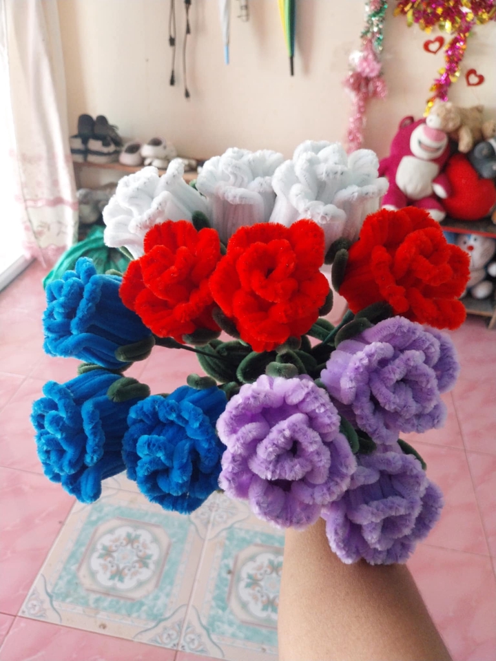 Art & Craft - ดอกไม้ลวดกำมะหยี่ ดอกไม้ทำมือ ดอกไม้แฮนเมด ดอกไม้ประดิษฐ์ - 8