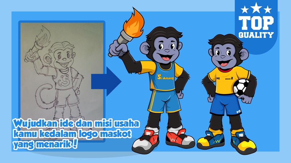 Logo - Desain Logo, Maskot/Karakter Kartun 1 Hari Jadi - 3