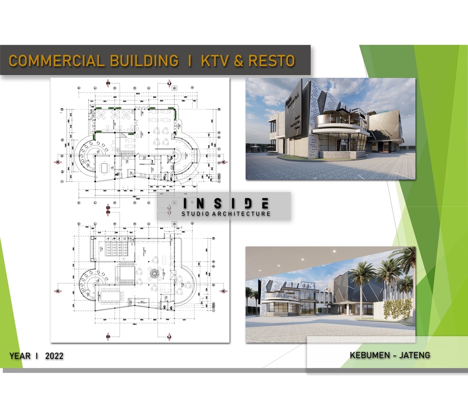 Jasa drafter autocad freelance arsitek desain bangunan KTV dan restoran di Kebumen, Jawa Tengah