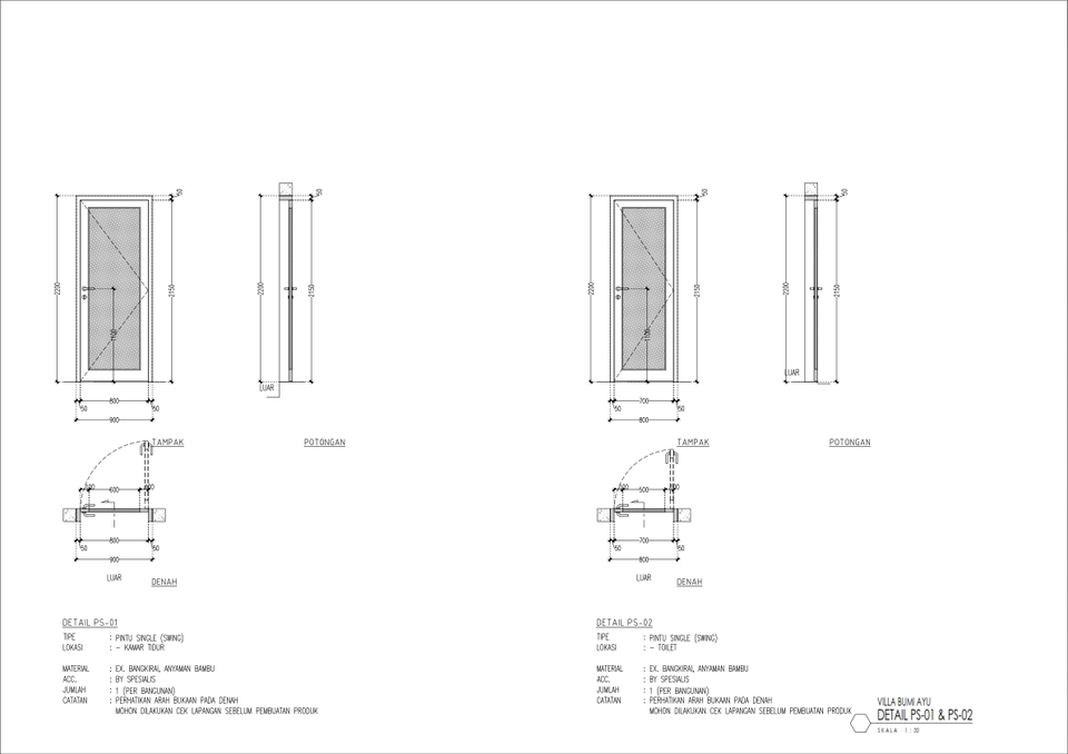Jasa drafter autocad murah, pembuatan desain pintu dan jendela menggunakan autocad