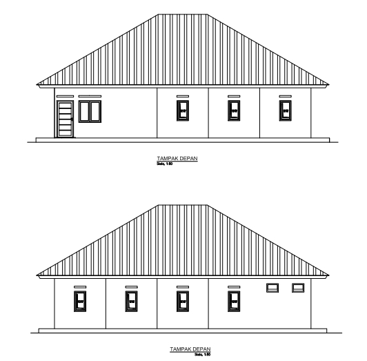 CAD Drawing - AUTOCAD - Desain rumah tinggal, perumahan, kantor, villa, ruko, appartement, hotel dll - 3