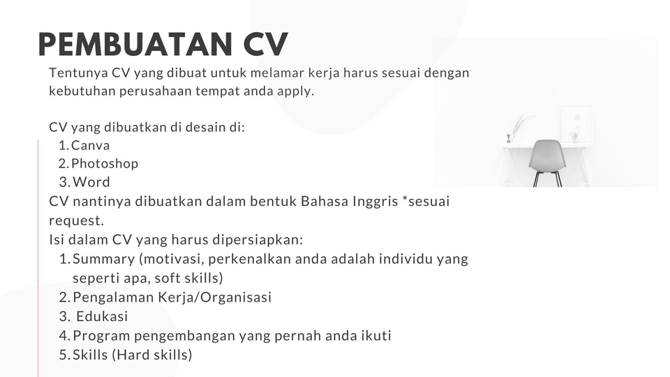 Portfolio & Resume - Pembuatan CV (Curriculum Vitae) untuk Melamar Pekerjaan - 2