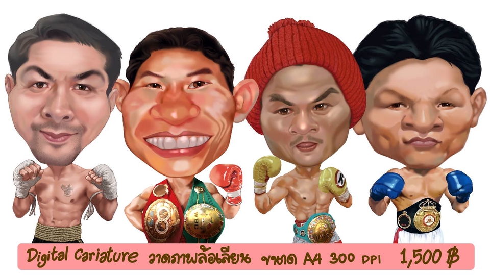 วาดภาพเหมือน Portrait - รับวาดภาพเหมือน Digital Portrait / ภาพล้อเลียน Digital Caricature / Chibi/SD น่ารักๆ จากรูปของคุณ - 6