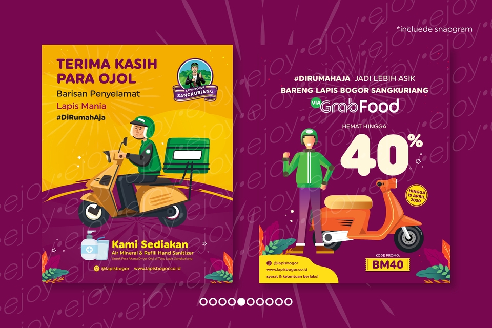 Banner Online - Sosial Media Food and Beverage Feed Desain untuk Instagram Termasuk Story - 5