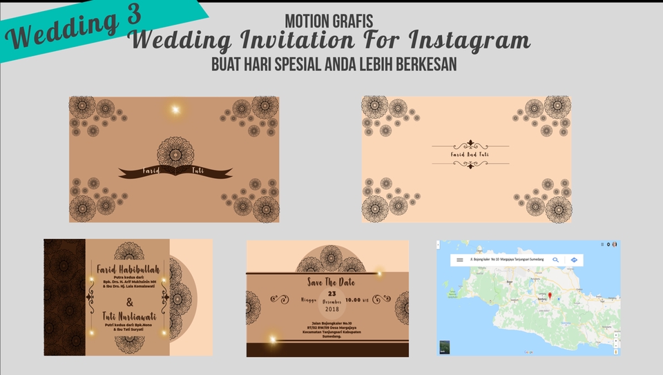 Motion Graphics - Video Wedding Invitation atau Undangan Digital Untuk Instagram - 5