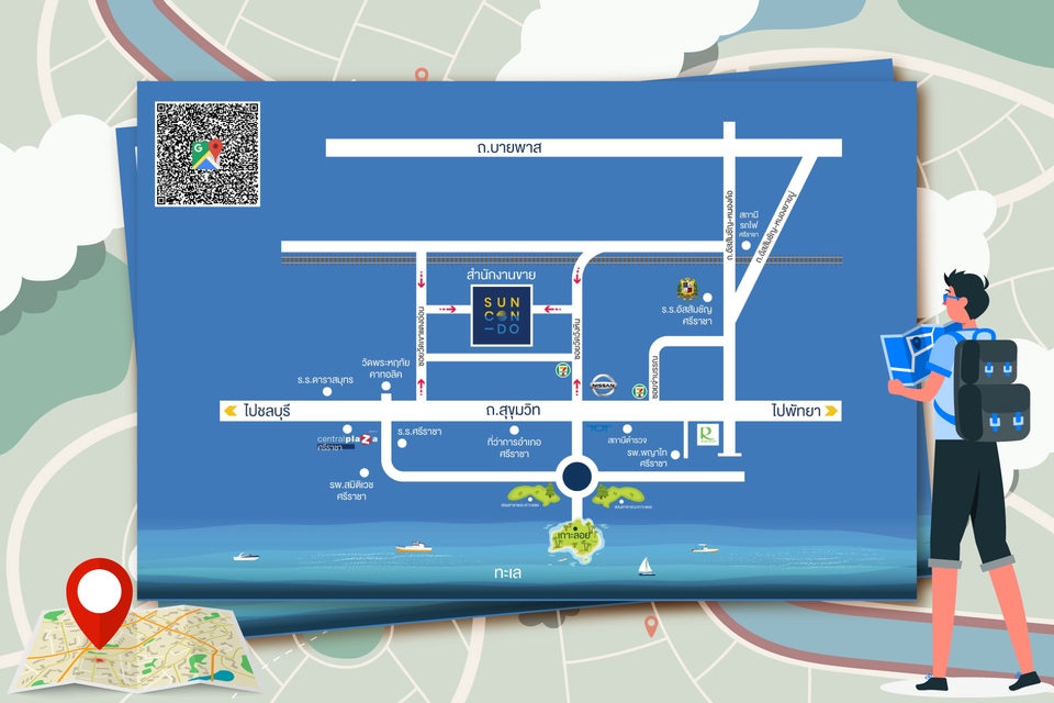 วาดแผนที่ - รับออกแบบ แผนที่ Map แผนผัง ผังขายโครงการ เส้นทางร้านค้า และอื่นๆ - 3