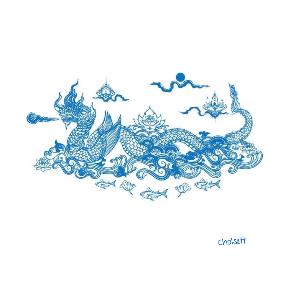 วาดภาพประกอบ - รับออกแบบลาย "พญานาค" ในรูปแบบลายเส้น คงเอกลักษณ์ - 12