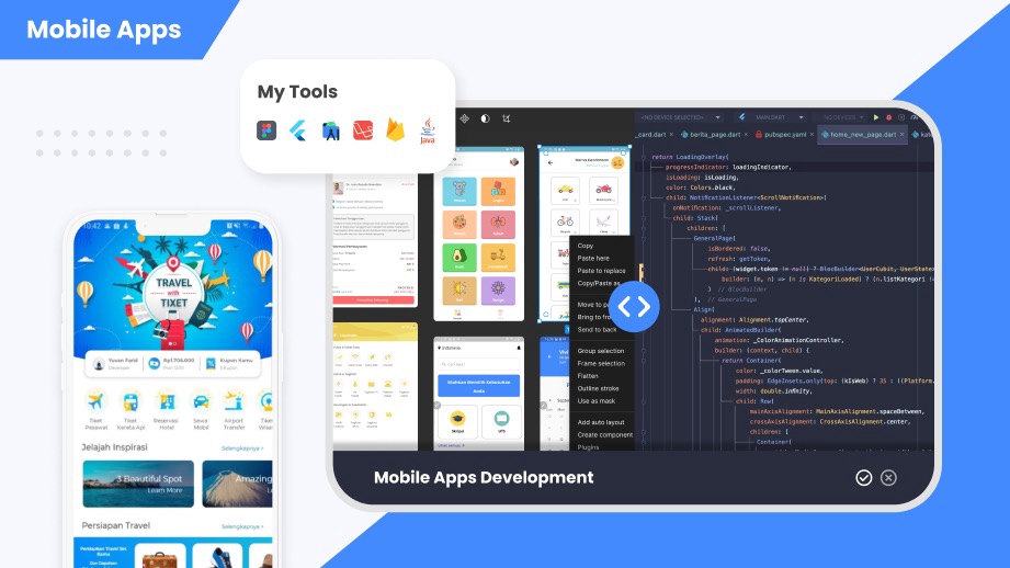 Jasa Pembuatan Aplikasi Mobile Profesional - Jasa Pembuatan App Android & IOS (Flutter, Java, Kotlin & Swift) | Desain Premium & Harga Negotiable