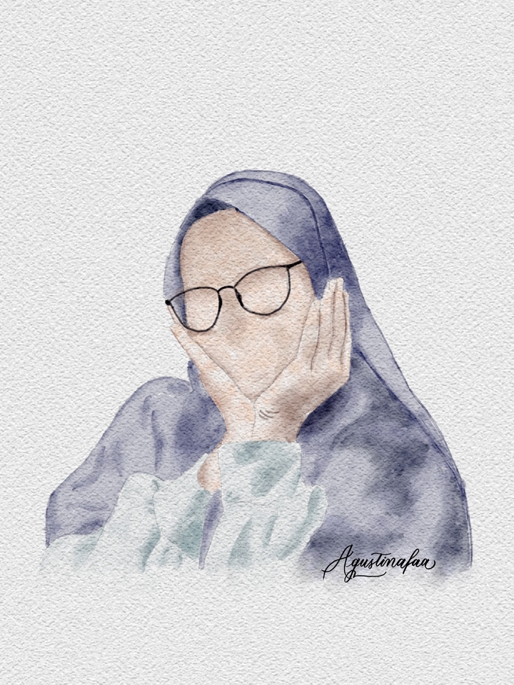 Gambar dan Ilustrasi - Ilustrasi Wajah dengan efek Watercolor - Watercolor Illustration - 5