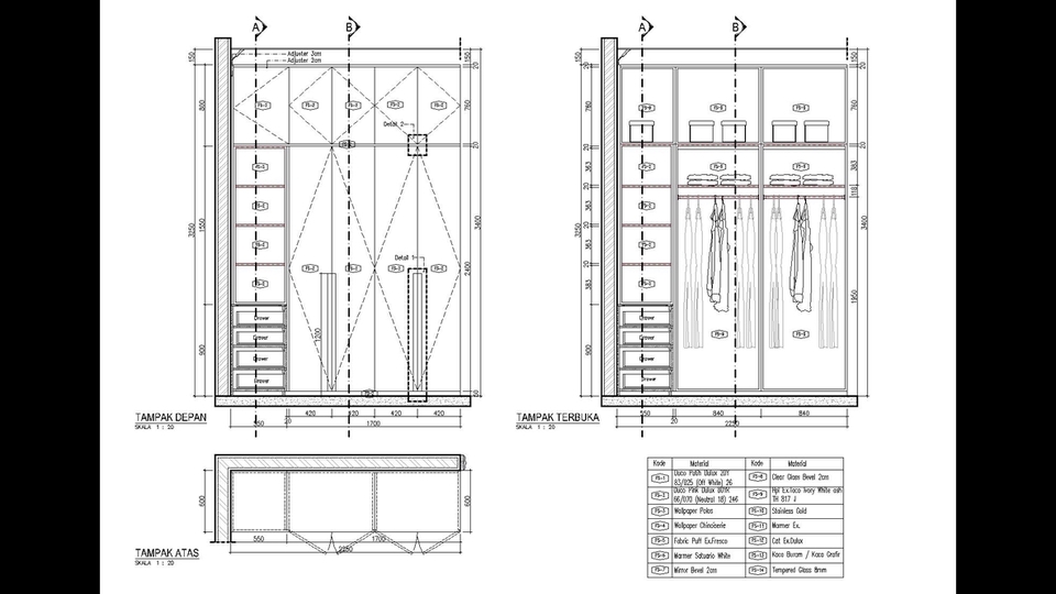 Desain Furniture - Gambar Kerja (Architecture Detail Furniture  Interior) - 7