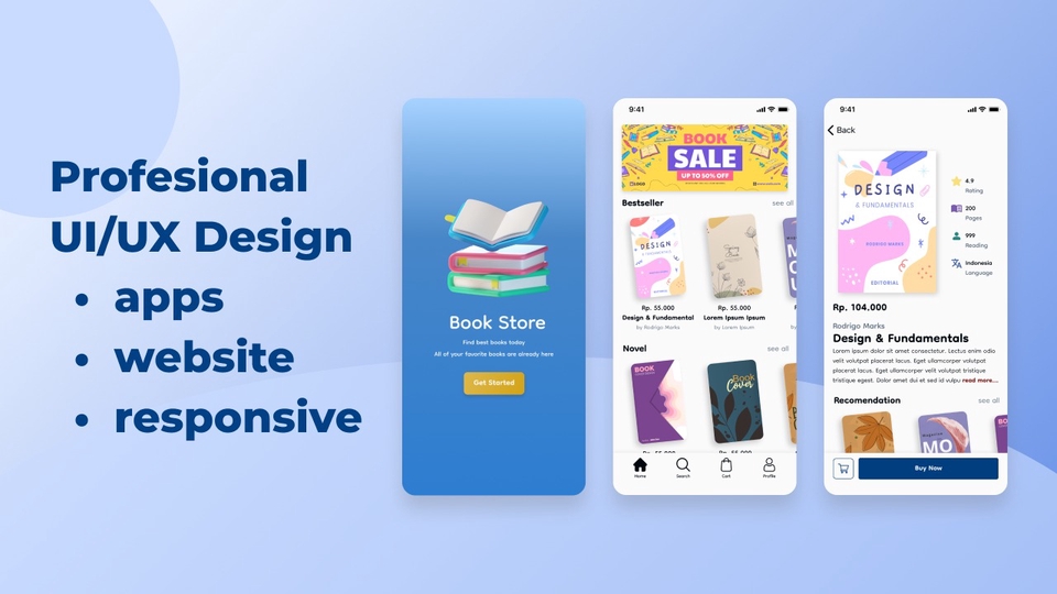 UI & UX Design - Pembuatan UI/UX Design Mobile Android/iOS & Website - 1