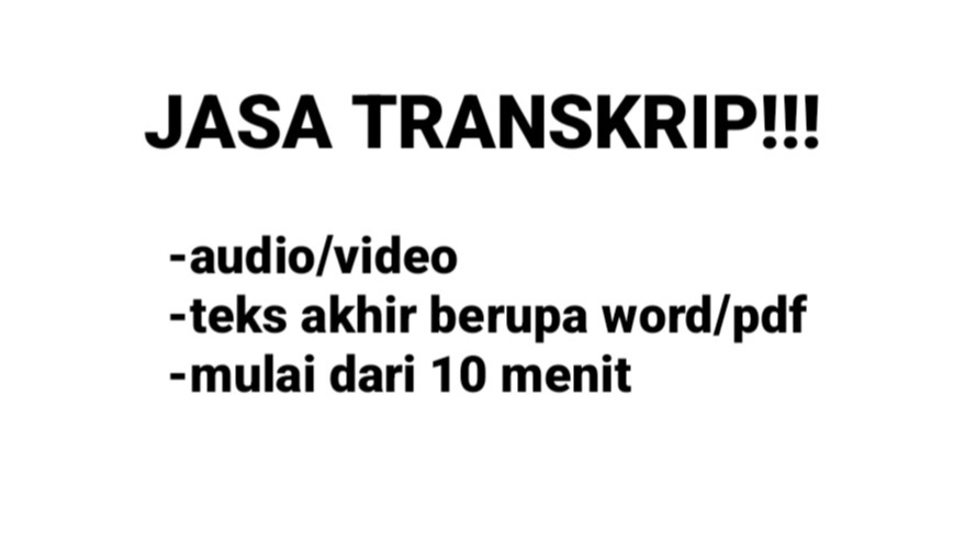 Jasa Pengetikan Online Cepat dan Akurat - Jasa Transkrip