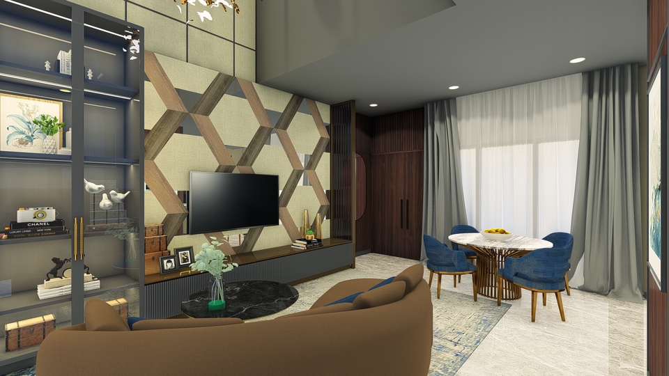 3D & Perspektif - Desain Interior (Lengkap dengan material asli) - 3D Visual, Render - 17