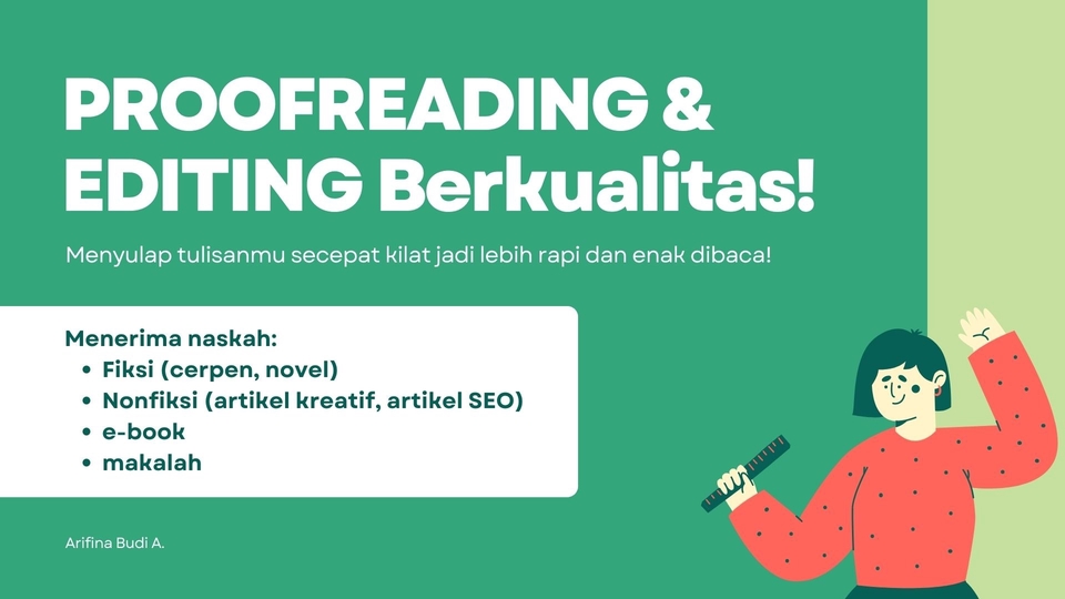 Proofreading - Proofreading dan Editing Naskah Bahasa Indonesia, Pasti Rapi! - 1