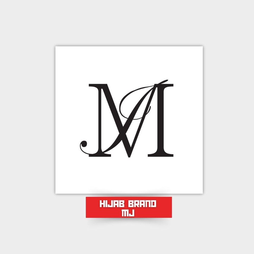 Desain logo huruf M dengan logo minimalis dan elegan untuk brand hijab